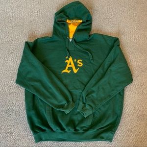 A’s Green Hooded Sweatshirt EUC